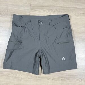 Eddie Bauer First Ascent Womens Gray Performance Cargo Shorts Hiking Size 16